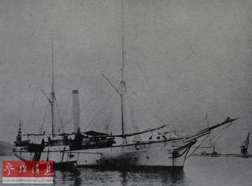 　　在丰岛海战中被日军俘获的“操江”号炮船。该舰为江南制造局1869年建造，是日本在甲午战争中俘获的第一艘中国舰船。(资料图片)