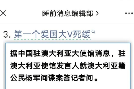 给被判死缓的间谍扣“爱国大V”帽子，这意图太明显了